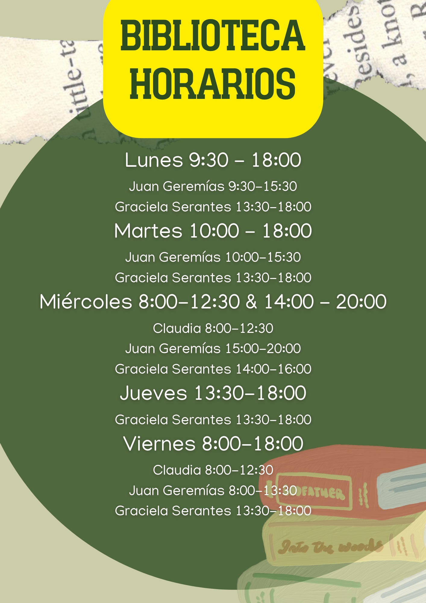 Horarios biblioteca liv